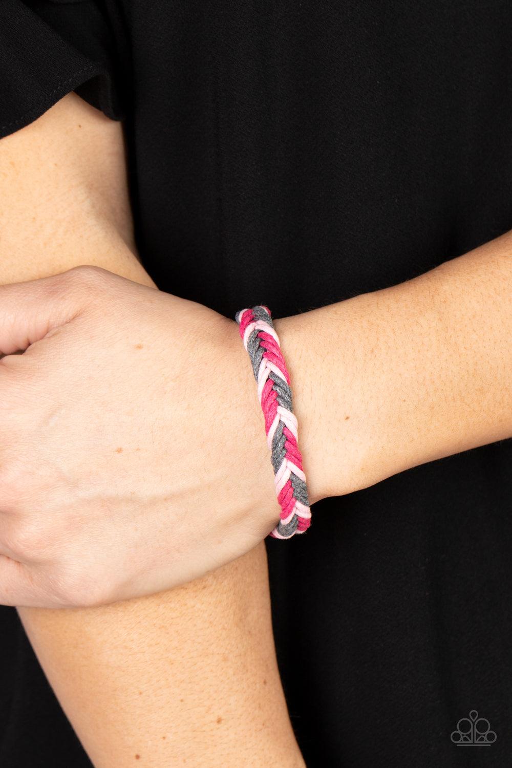 Paparazzi Accessories - Travel Mode - Pink Bracelet - Bling by JessieK