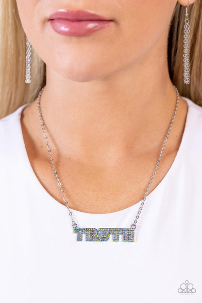Paparazzi Accessories - Truth Trinket - Blue Necklace - Bling by JessieK