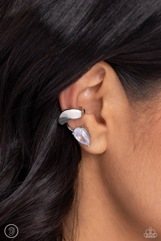 Paparazzi Accessories - Twisting Teardrop Cuff Earrings - Bling by JessieK