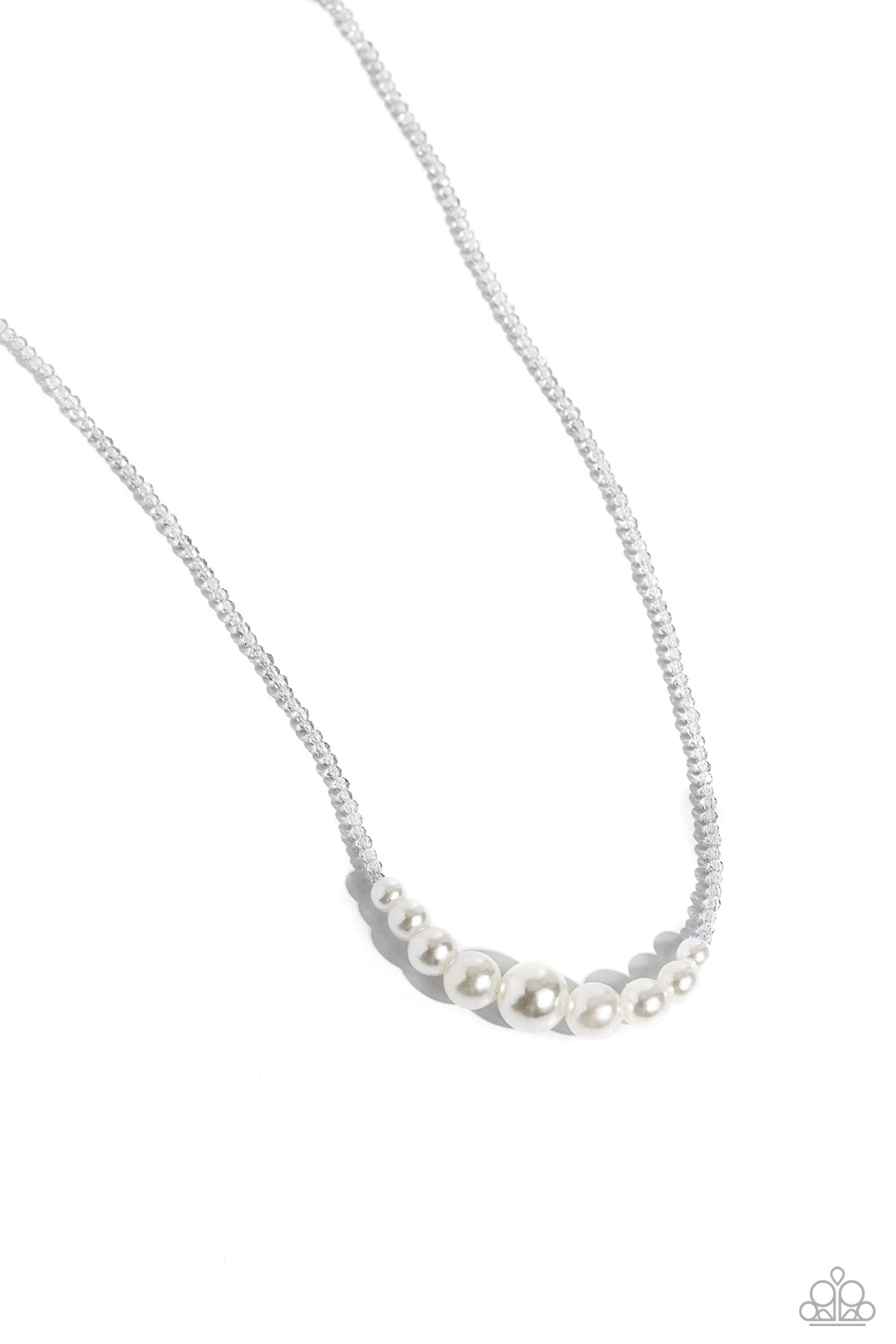 White Collar Whimsy - Silver Necklace – Bling by JessieK White Collar Whimsy - Silver Necklace – Bling by JessieK